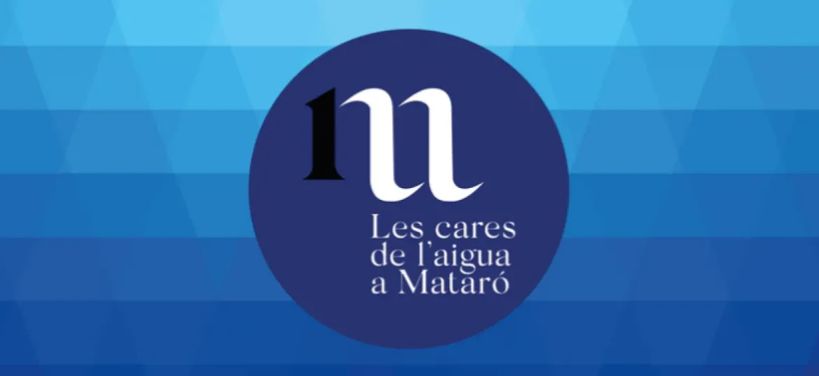 Logotip de l'exposició "les cares de l'aigua a Mataró"